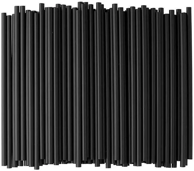 Main image of 100 Pack Paper Straws Black Eco-Friendly Drinking Biodegradable for Party Supplies, Bridal/Baby Shower, Birthday, Mixed Drinks, Weddings, Restaurant, Food Service