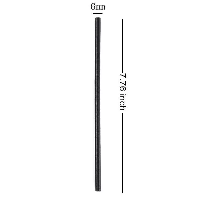 Alt view image 2 of 7 - 100 Pack Paper Straws Black Eco-Friendly Drinking Biodegradable for Party Supplies, Bridal/Baby Shower, Birthday, Mixed Drinks, Weddings, Restaurant, Food Service
