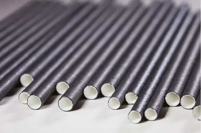 Alt view image 4 of 7 - 100 Pack Paper Straws Black Eco-Friendly Drinking Biodegradable for Party Supplies, Bridal/Baby Shower, Birthday, Mixed Drinks, Weddings, Restaurant, Food Service