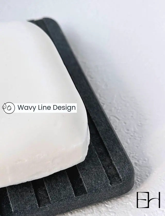 Alt view image 2 of 7 - Diatomite Stone Soap Dish, Water Absorbing Drying Tray Soap Holder