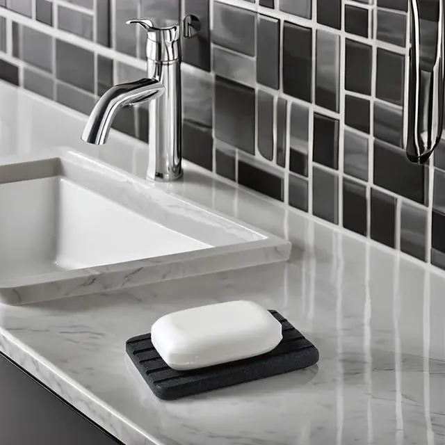 Alt view image 6 of 7 - Diatomite Stone Soap Dish, Water Absorbing Drying Tray Soap Holder
