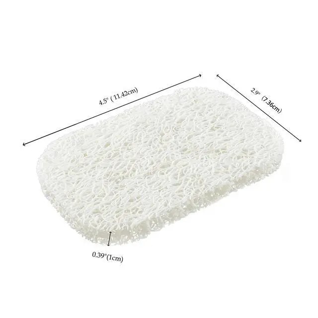 Alt view image 4 of 6 - 4 Pack White Soap Saver Holder for Bar Soap Shower Bathroom Dish Self Draining Lift Pad Porous Construction air circulate 2.9" x 4.5" PVC Non-BPA Non-Slip Durable