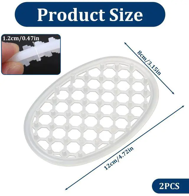 Alt view image 2 of 7 - 2 Pcs Soap Dish with Drainage Holes, Silicone Soap Holder