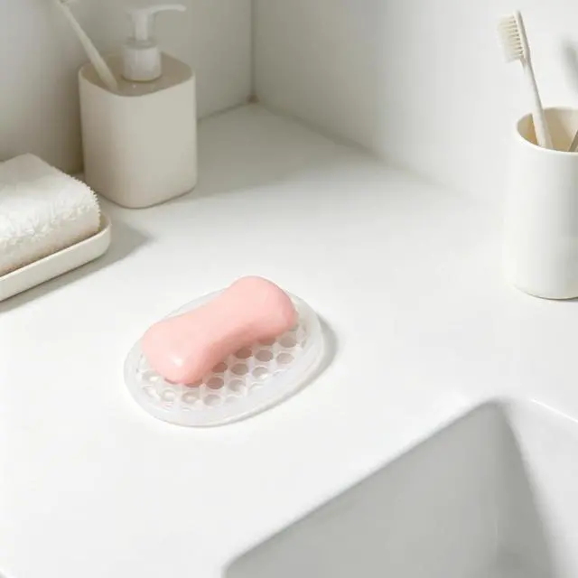 Alt view image 4 of 7 - 2 Pcs Soap Dish with Drainage Holes, Silicone Soap Holder