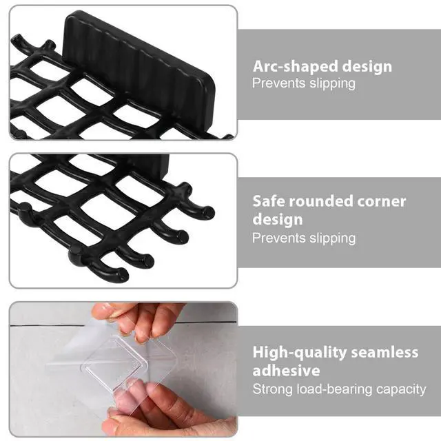 Alt view image 7 of 7 - 2 Pcs Shower Soap Holder for Wall, Adhesive Wall Mounted Soap Dish