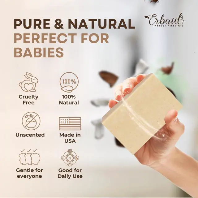 Alt view image 4 of 7 - Oatmeal Soap Natural Oatmeal & Honey Goat Milk Bar Face & Body Wash for Eczema, Psoriasis, Dry, Itchy, Sensitive Skin Relief Unscented Soap Great for Kids, Babies Handcrafted, Made in USA