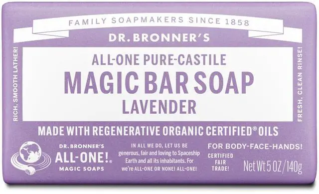 Main image of Pure-Castile Soap Bar, Lavender, 5 oz, 1-Pack
