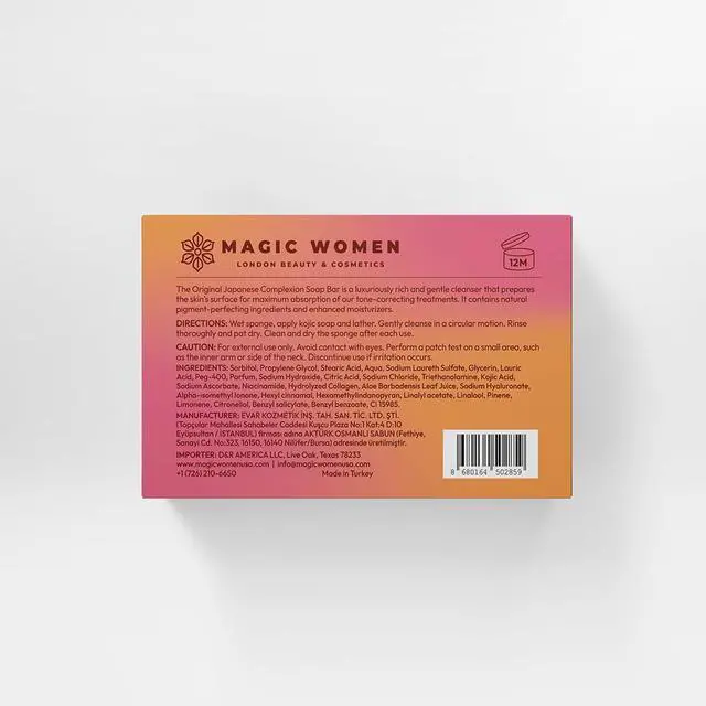Alt view image 6 of 7 - Kojic Acid Soap Skin Brightening 1 or 2 Bar (3.5 oz Each) with Vitamin C, Retinol, Turmeric (1)