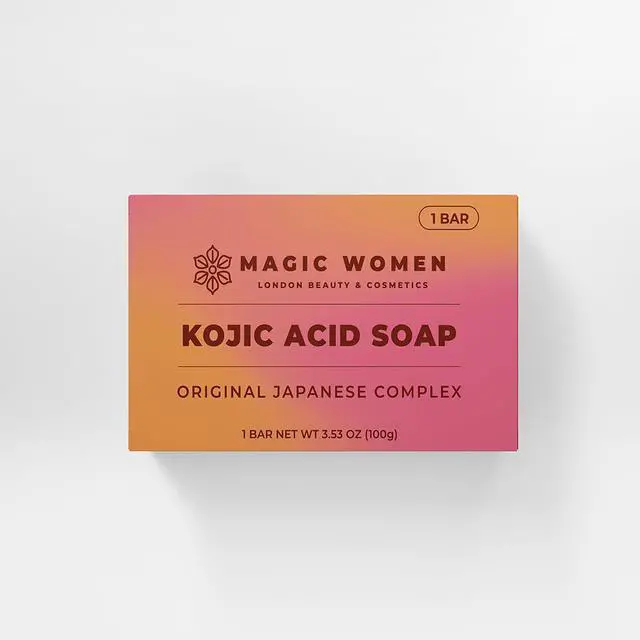 Alt view image 7 of 7 - Kojic Acid Soap Skin Brightening 1 or 2 Bar (3.5 oz Each) with Vitamin C, Retinol, Turmeric (1)