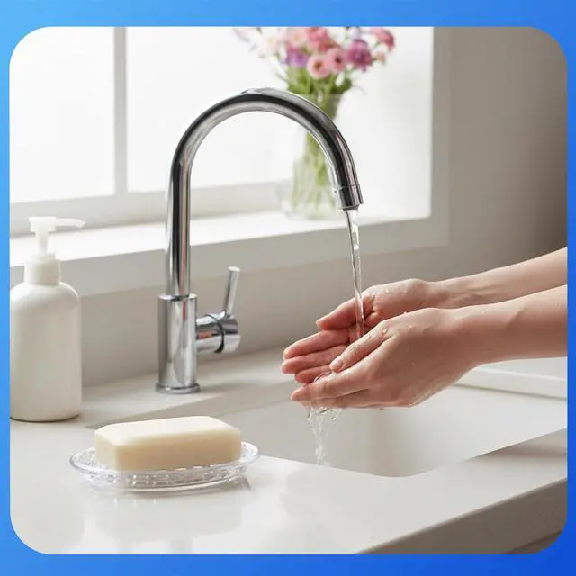 Alt view image 4 of 7 - 4 Pack Plastic Soap Holder, Clear Soap Dish with Drain Holes, Soaps Savers, Soaps Sponge Holder for Kitchen Bathroom Shower Counter, 4.7 x 3.15 x 0.75 Inches