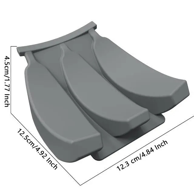 Alt view image 2 of 7 - 1-Pack Self Draining Soap Dishes(Design in Aug. 2025), Premium Silicone Soap Holder, Soap Saver for Shower-Bathroom-Kitchen-Bath Tub-Razor-Sponges, Extend Soap Life, Easy Dry (Gray)
