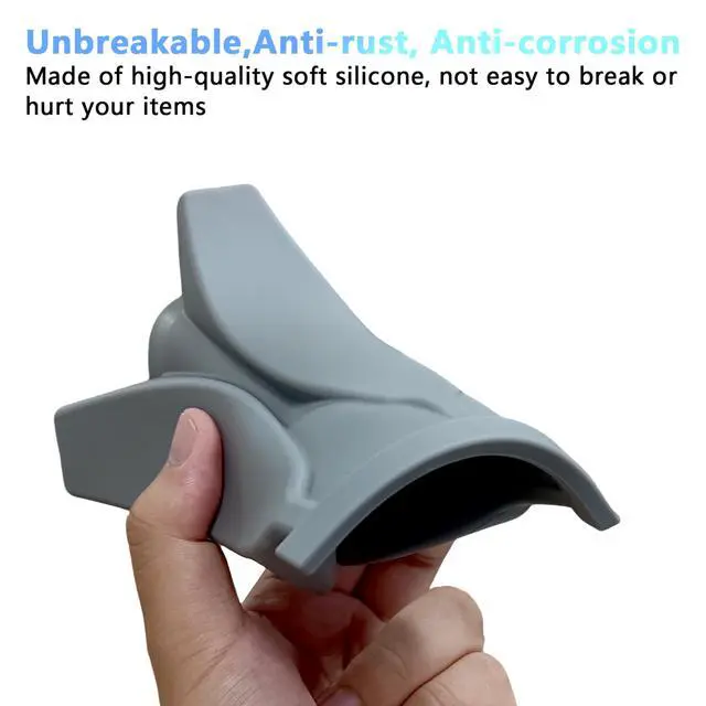Alt view image 4 of 7 - 1-Pack Self Draining Soap Dishes(Design in Aug. 2025), Premium Silicone Soap Holder, Soap Saver for Shower-Bathroom-Kitchen-Bath Tub-Razor-Sponges, Extend Soap Life, Easy Dry (Gray)