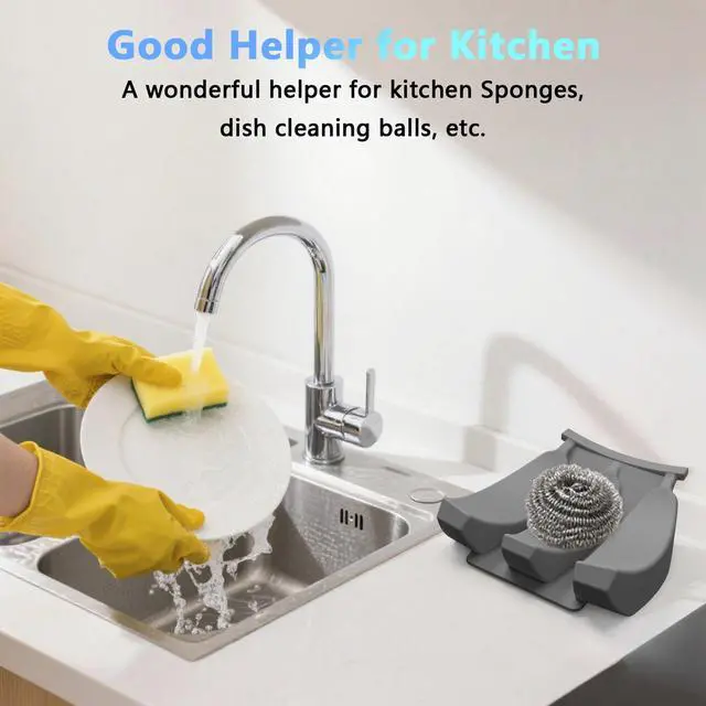 Alt view image 7 of 7 - 1-Pack Self Draining Soap Dishes(Design in Aug. 2025), Premium Silicone Soap Holder, Soap Saver for Shower-Bathroom-Kitchen-Bath Tub-Razor-Sponges, Extend Soap Life, Easy Dry (Gray)