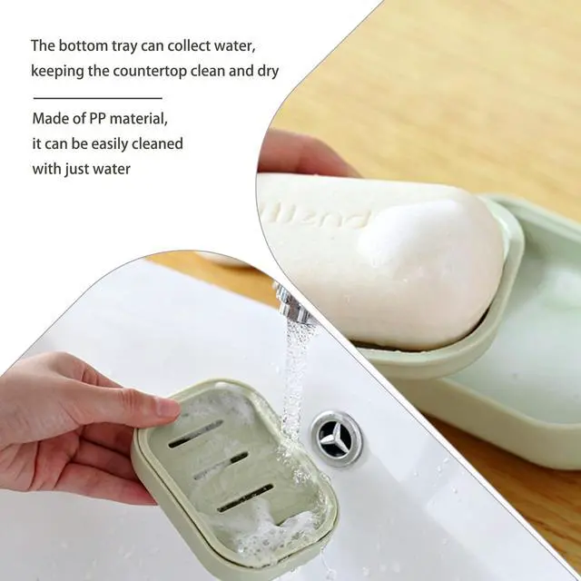 Alt view image 5 of 7 - Double Layer Plastic Draining Soap Dish, 4 Pack