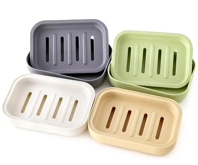 Alt view image 7 of 7 - Double Layer Plastic Draining Soap Dish, 4 Pack