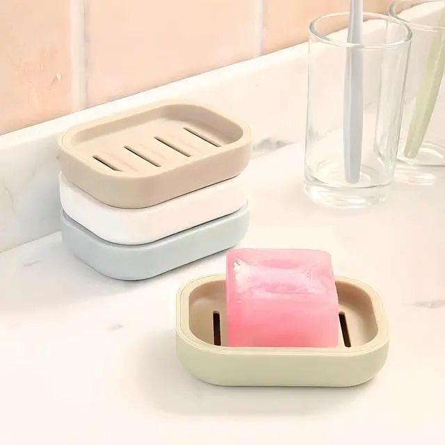 Alt view image 6 of 7 - Double Layer Plastic Draining Soap Dish, 4 Pack