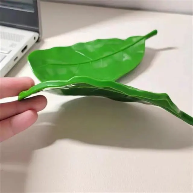 Alt view image 4 of 7 - 1Pcs Creative Simulated Leaf Soap Box - Bathroom Soap Holder, Ideal for Scented Soaps, Efficient Drainage for Laundry Soap, Elegant Soap Storage Rack (Green)
