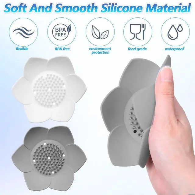 Alt view image 5 of 7 - 2 Pack Silicone Soap Dishes with Draining, Shower Steamer Tray