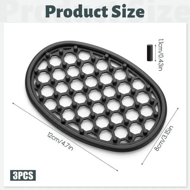 Alt view image 2 of 7 - 3PCS Silicone Soap Holder for Shower Non-Slip Silicone Bar Soap Holder