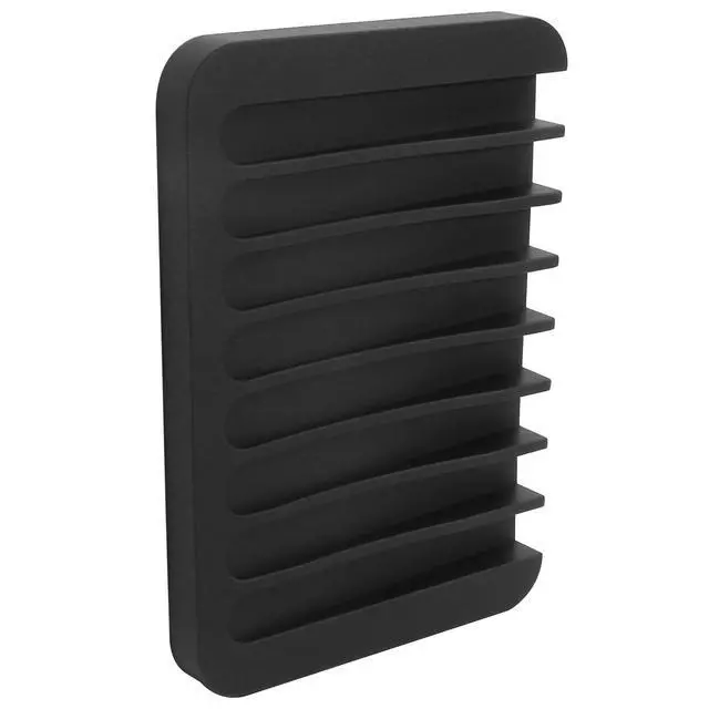 Alt view image 5 of 5 - Black Self Draining Soap Holder Premium Silicone Soap Dish