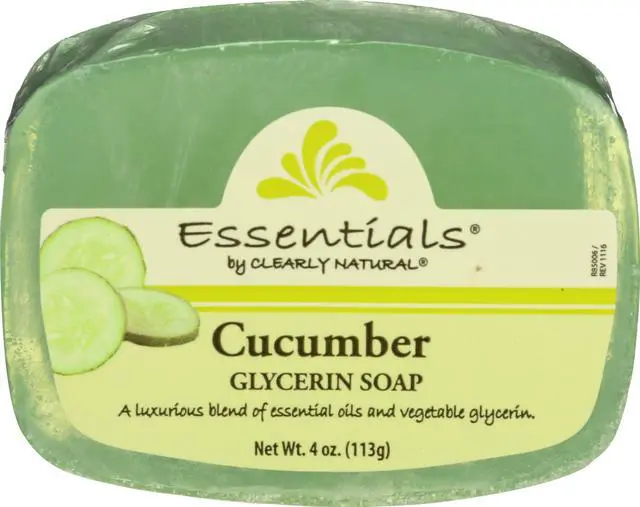 Main image of Glycerine Soap Bar, Cucumber, 4 Ounce