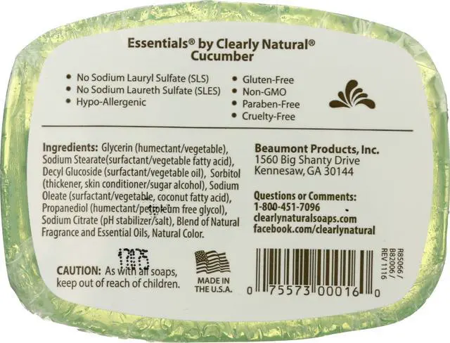 Alt view image 2 of 7 - Glycerine Soap Bar, Cucumber, 4 Ounce