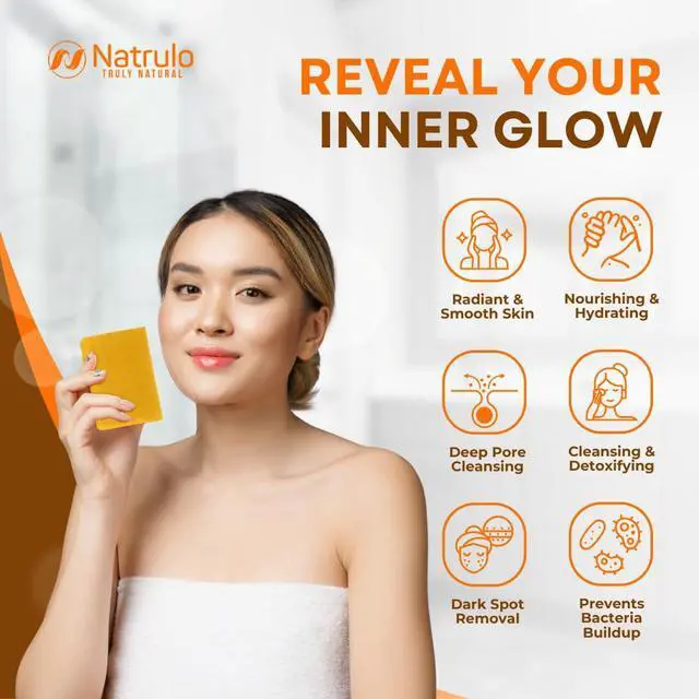 Alt view image 4 of 7 - Turmeric Soap Bar for Face & Body Natural Turmeric Skin Brightening Soap for Dark Spots, Intimate Areas, Underarms Turmeric Face Wash Reduces Acne, Scars & Cleanses Skin Made in USA
