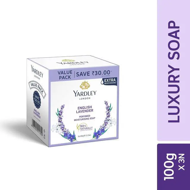 Alt view image 2 of 7 - English Lavender Luxury Soap 3 x 100 g
