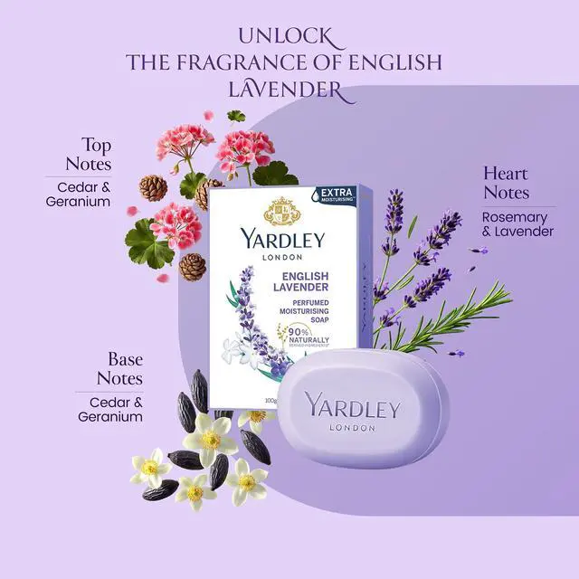 Alt view image 6 of 7 - English Lavender Luxury Soap 3 x 100 g