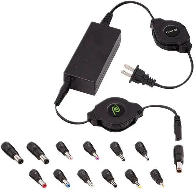 Main image of ReTrak Retractable Universal Ultrabook/Netbook/No... Charger, Black (ETCHGNBUNN)