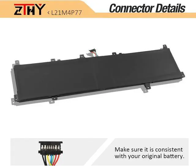 Alt view image 4 of 7 - L21M4P77 L21D4P76 L21C4P74 Laptop Battery Replacement for Lenovo ThinkPad Z16 Gen 1/Z16 Gen 2 2022 Series Notebook SB10W51989 5B10W51888 SB10W51990 5B10W51889 SB10W51988 5B10W51887 15.52V 72Wh 4640mAh