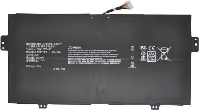 Alt view image 7 of 7 - SQU-1605 SQU1605 Laptop Battery for Acer Spin 7 SP714-51 SF713-51 Swift 7 S7-371 SF713 SF713-51 SP714-51-M09D SP714-51-M61T SF713-51-M51W SF713-51-M90J SF713-51-M9FS Series KT0040B001 15.4V 41.58Wh