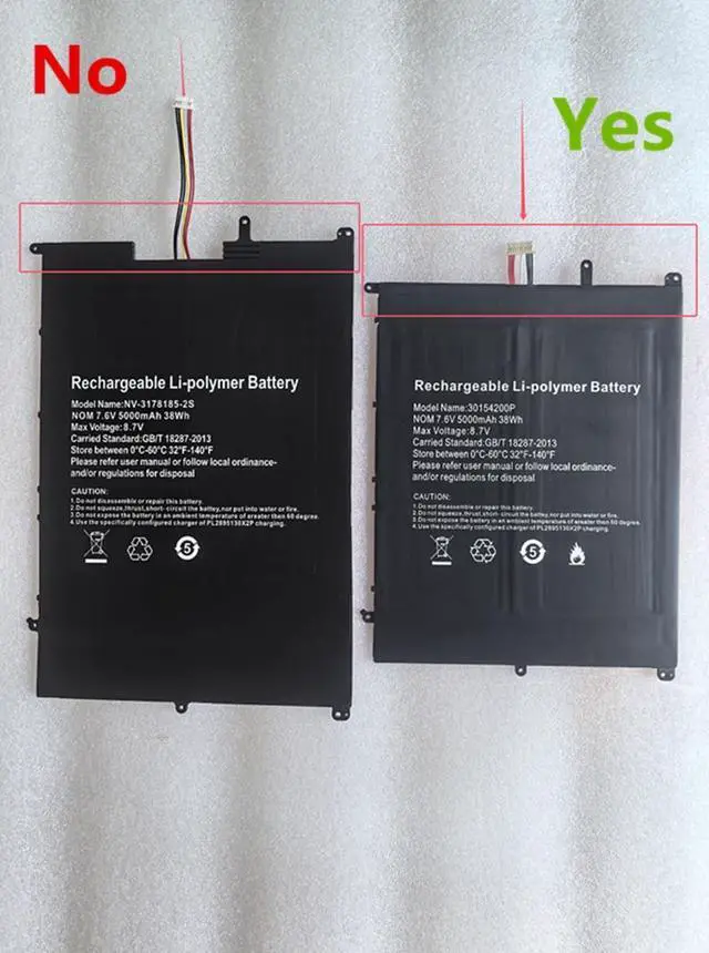 Alt view image 2 of 4 - Civhomy Replacement Battery Compatible with NV-3178185-2S 34160201P Digma EVE 15 P417 ES5063EW P418 ES5064EW Tablet PC (10-Pin 7-Line)
