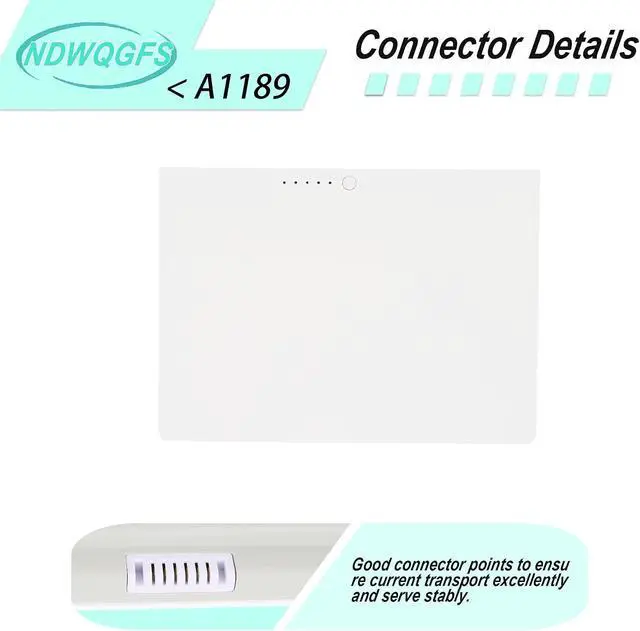 Alt view image 3 of 6 - New A1189 Laptop Battery for Apple MacBook Pro 17-inch Series A1151 A1212 A1261 A1229 MA458 MA458/A MA458G/A MA458J/A MA092 MA611 MB166B (Small, Silver)