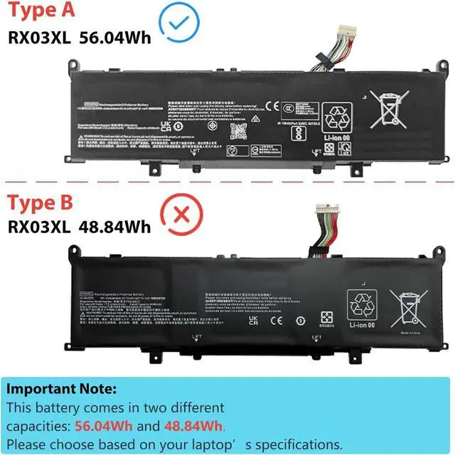 Alt view image 5 of 7 - RX03XL Laptop Battery Replacement for HP ProBook 440 445 460 465 G11 HP EliteBook 640 645 630 660 G11 Series N78704-005 N70705-005 N70706-005 TPN-DB1Z