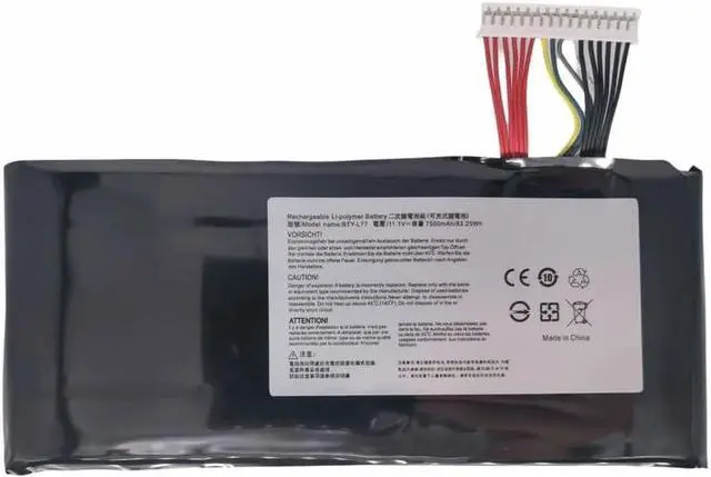 Main image of New BTY-L77 Replacement Laptop Battery Compatible with MSI GT72 2QD GT72S 6QF GT80 2QE Series WT72 MS-1781 MS-1783 2PE-022CN 2QD-1019XCN 2QD-292XCN - 11.1V 83.25Wh