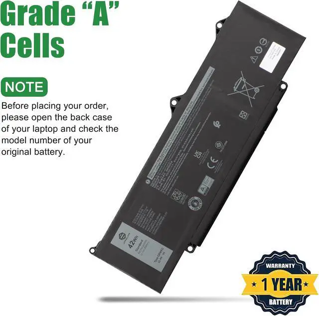 Alt view image 3 of 5 - GRWKG Laptop Battery Replacement for Dell Latitude 3340 3440 3450 3540 3550 5340 5350 5440 5450 5540 5550 7455 Precision 3480 3490 3580 3590 Series 0NKXK7 NKXK7 0V7TXF V7TXF 11.4V 42Wh