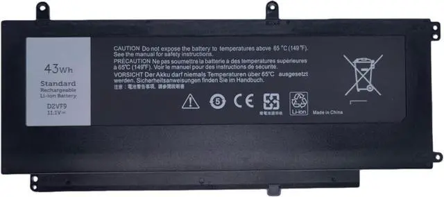 Alt view image 2 of 6 - D2VF9 Relacement Battery Compatible with Dell Inspiron 15 7547 7548 Laptop 0PXR51 PXR51 11.1V 43Wh