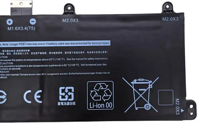 Alt view image 4 of 6 - 9F4FN Replacement Laptop Battery Compatible with Dell Latitude 7320 Detachable Inspiron 14 3420 Series 09F4FN 2VKW9 8PK6G - 7.6V 40Wh