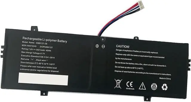 Main image of Civhomy Replacement 4569127-2S Battery Compatible with NV-3285128-2S 45Wh UMAX VisionBook 13Wa Ultra UMM23013U 7.6V,5921mAh(10 pins 9 Lines)