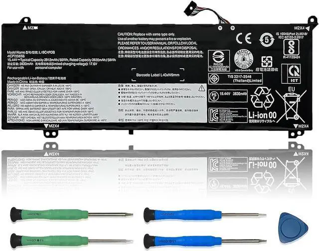 Main image of L19C4PDB Laptop Battery Replacement for Lenovo ThinkBook 14 G2 ITL are G3 ACL ITL G4 IAP ABA G5 IRL ABP 14s Yoga ITL Yoga G2 IAP G3 IRU Series SB10Z21205 5B10Z21209 L19M4PDB 15.44V 60Wh 3912mAh