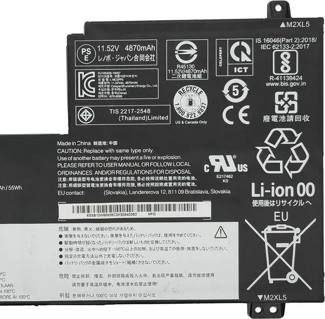 Alt view image 4 of 6 - L19C3PF5 Battery Replacement for Lenovo IdeaPad 5-15IIL05 5-15ARE05 5-15ITL05 5-15ARE05 5-15IAL7 5-15ABA7 Series SB10W86938 5B10W86947 SB11N52012 5B11N52035 L19L3PF2 L19M3PF6 11.52V 57Wh