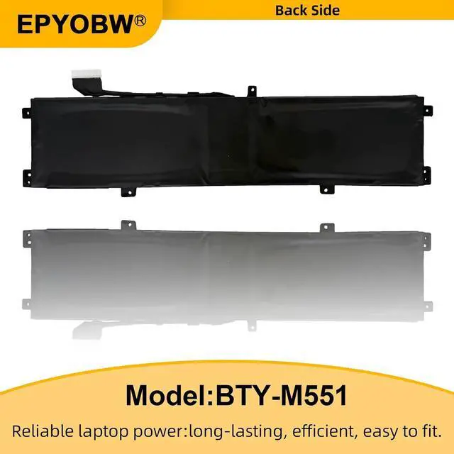 Alt view image 6 of 7 - BTY-M551 Laptop Battery 90Wh 4ICP5/63/133 | Compatible with MSI Vector GP68 HX 13VH A13VHG-609UK A13VIG-674XTR A14V A14VFG-260XES A14VGG / GP68 HX 13VH-053ID Series