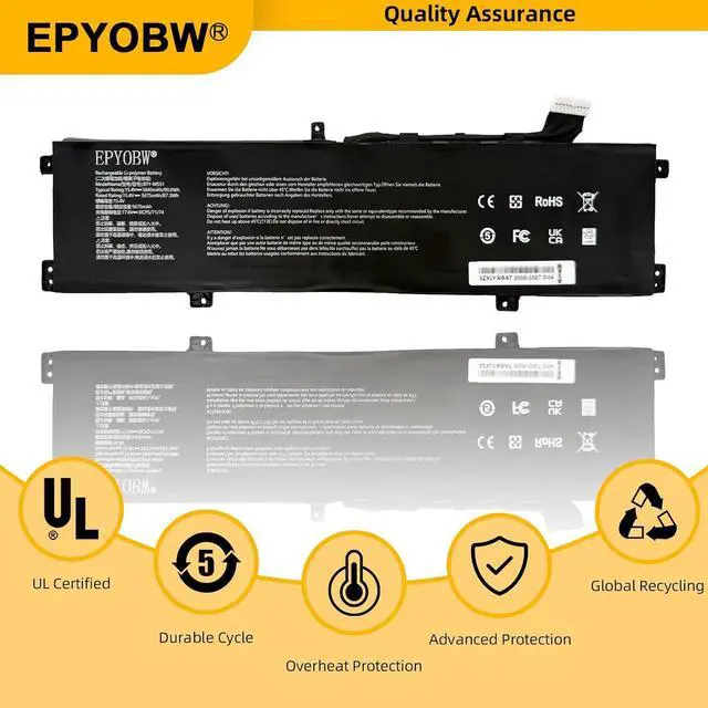 Alt view image 5 of 7 - BTY-M551 Laptop Battery 90Wh 4ICP5/63/133 | Compatible with MSI Vector GP68 HX 13VH A13VHG-609UK A13VIG-674XTR A14V A14VFG-260XES A14VGG / GP68 HX 13VH-053ID Series
