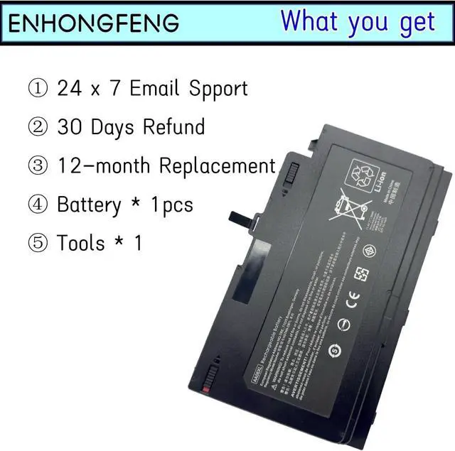 Alt view image 5 of 7 - AA06XL Laptop Battery Replacement for ZBook 17 G4 Mobile Workstation HSTNN-DB7L AA06096XL AAO6XL 852711-850 852527-241 852527-242 852527-221 852527-222 HSTNN-IB8Q L27868-1C1