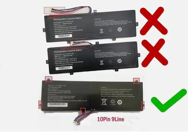 Alt view image 2 of 4 - Civhomy Replacement NV-4776127-2S Battery Compatible with NV-4774126-2S UTL4776127-2S ZL4776127-2S Smartbook 141 Smartbook 145 M-SB145 C2 Z142 PC208PC209 7.4V, 5000mAh/37Wh(10Pins 9Lines)