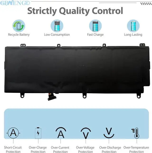 Alt view image 6 of 7 - C41N1805 Laptop Battery Replacement for Asus Zephyrus S GX531 GX531GM GX531GS GX531GX Series 0B200-03020000 4ICP4/72/75 C41PKC5