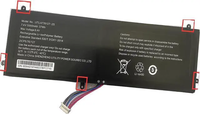Main image of aowe NV-4776127-2S UTL4776127-2S ZL4776127-2S 7.4V 5000mAh 10Pins 9Lines Replacement Battery for Smartbook 141 PC208PC209 Smartbook 141 145 M-SB145