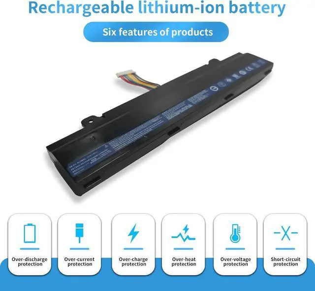 Alt view image 4 of 6 - AL15B32 Laptop Battery Replacement for Acer Aspire V15 DG2 V5-591G T5000 Series(11.1V 56Wh)