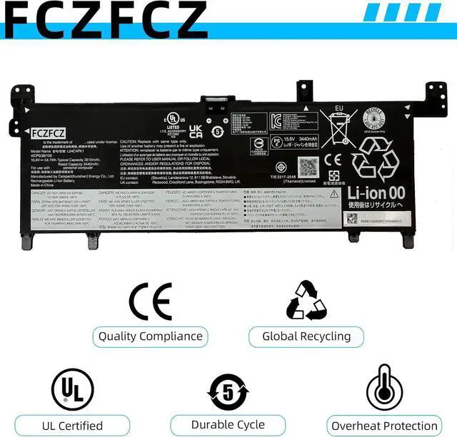 Alt view image 6 of 7 - L24C4PK1 Battery 54.7Wh 3440mAh SB11Q02028 5B11Q01968 15.6V 4-Cell | Replacement for Lenovo IdeaPad Slim 5-13ARP10 5-13IWC11 5-13Q8Y1 5-15ARP10 5-15IWC11 5-15Q8Y11 Series L24D4PK4 L24M4PK4